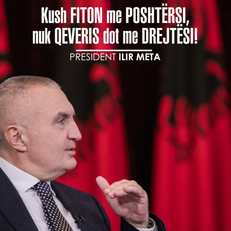 Presidenti Meta: Kush FITON me POSHTËRSI, nuk QEVERIS dot me DREJTËSI!