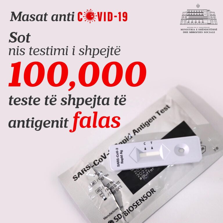 Nga sot nisin testet e shpejta për COVID, Manastirliu: Do hapen disa pika në Tiranë dhe në qytetet e tjera