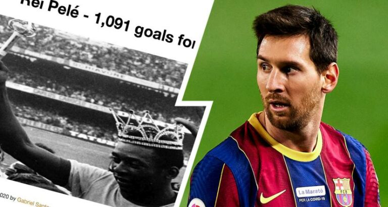 Santos reagon për rekordin e Messit: Pele ka shënuar 1091 gola!