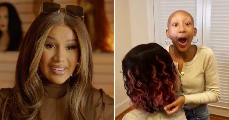 Cardi B i dhuron paruke fanses me kancer, reagimi i 11-vjeçares është emocionues