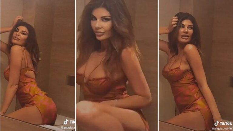 VIDEO/ Me fustan të shkurtër dhe provokuese Angela Martini shkëlqen në TikTok