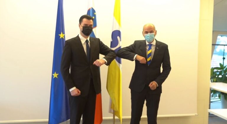 Basha takim me kryeministrin e Sllovenisë: Mora garanci për nisjen e bisedimeve me BE brenda vitit