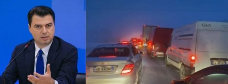Moti i keq, Lulzim Basha bllokohet rrugës për në Shkodër: Qytetarët janë pa ndihmë. Qeveria ka dështuar turpshëm!