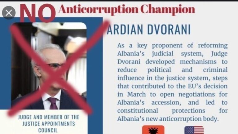 Peticion drejtuar Sekretarit Amerikan të Shtetit për dekorimin e Ardian Dvoranit
