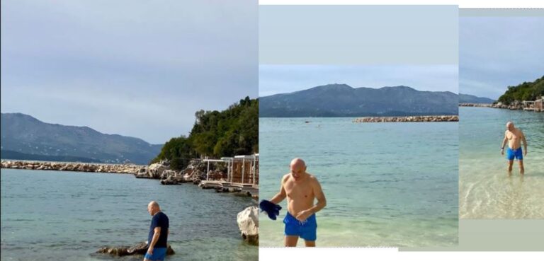 Blendi Fevziu nis plazhin në mes të dimrit (FOTO)