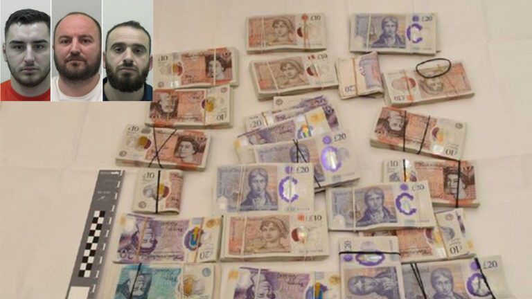 FOTO-EMRA/ Shqiptarët kapen me çantat plot me sterlina. Si u pikasën nga policia