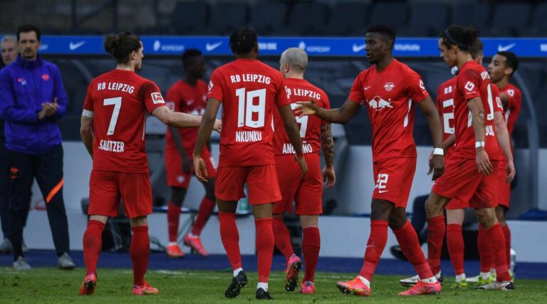 Leipzig mund me lehtësi Hertha-n dhe shkon në -2 pikë larg Bayernit (VIDEO)