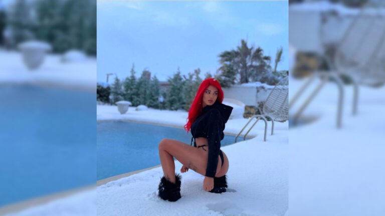 Pasi “shkriu” borën e zhveshur, Morena Taraku provokon me foto nga divani