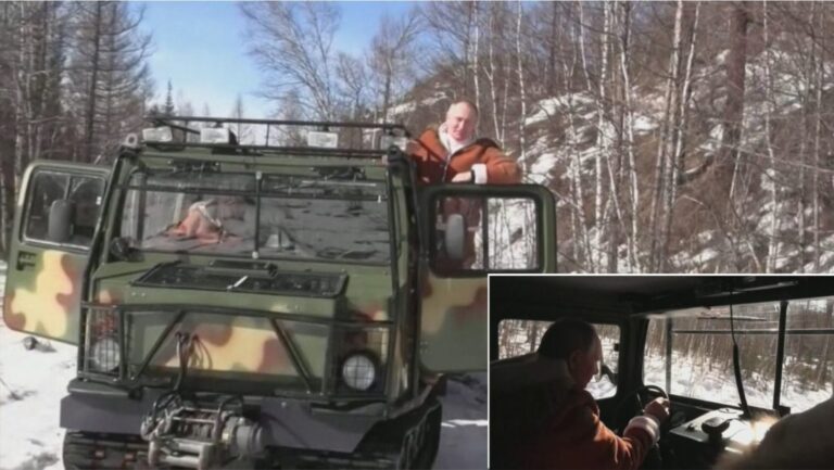 Presidenti rus si shofer i automjetit ushtarak, nxjerr për shëtitje ministrin (VIDEO)