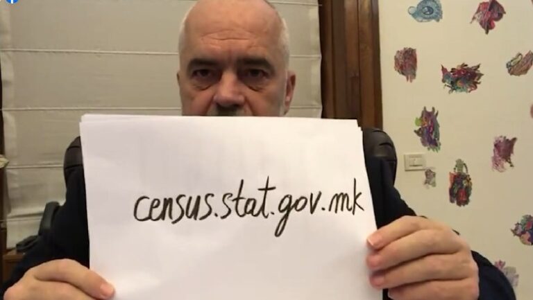 Censusi në RMV, Rama: Thoni me krenari përkatësinë tuaj, varet fuqia kushtetuese e popullit shqiptar
