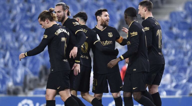 Barcelona luan “tenis” ndaj Sociedadit, Messi shkëlqen me dopietë (VIDEO)