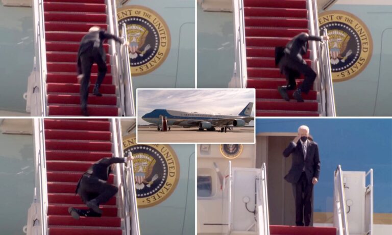 I ndodh e papritura, Biden rrëzohet 3 herë ndërsa ngjit shkallët e avionit (VIDEO)