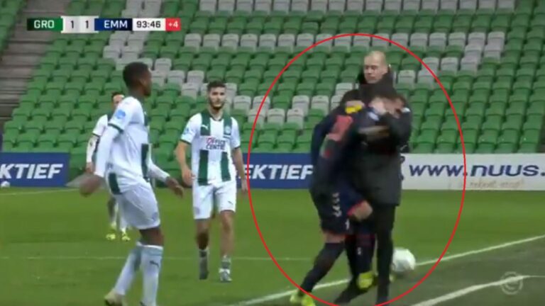Trajneri plas në tokë kundërshtarin në Holandë, ja episodi (VIDEO)