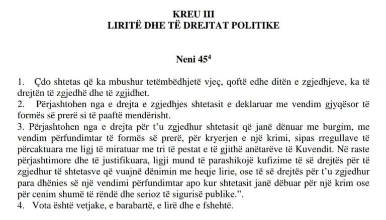 Këshilltari Juridik i Presidentit: Teste të shpejta në kufi për emigrantët. E drejta e votës nuk mund të ndalohet
