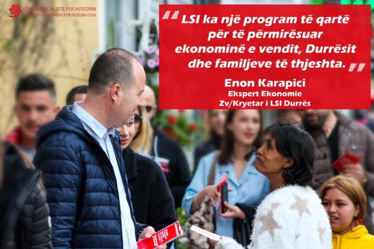 Enon Karapici: LSI ka një program të qartë për të përmirësuar ekonominë e vendit