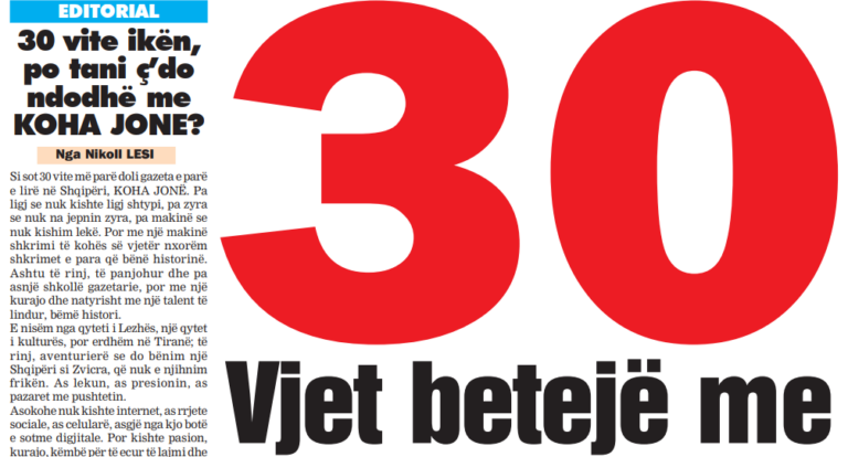 Video editorial: Historia e Koha Jonë në 30 vite