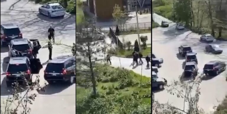 VIDEO/ Pamjet kur Kadri Veseli mbërrin në Mitrovicë i rrethuar nga policë