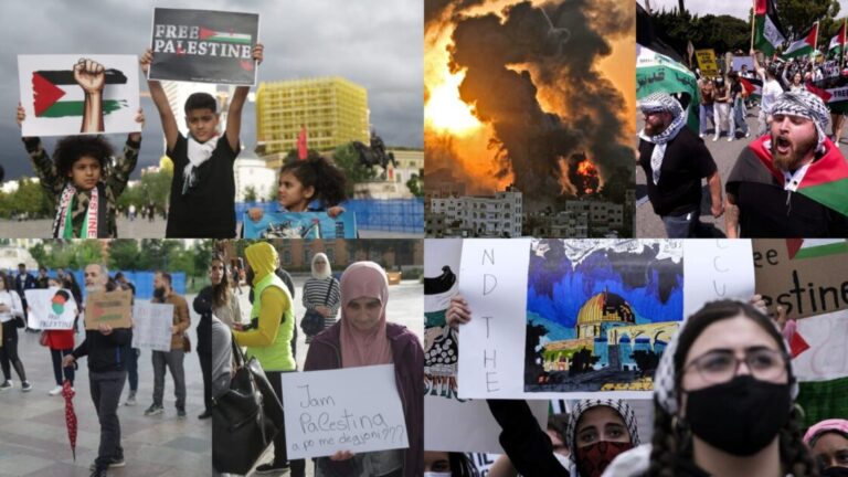 Protesta në botë, por edhe në Tiranë në mbështetje të Palestinës: Free Palestine (FOTO)
