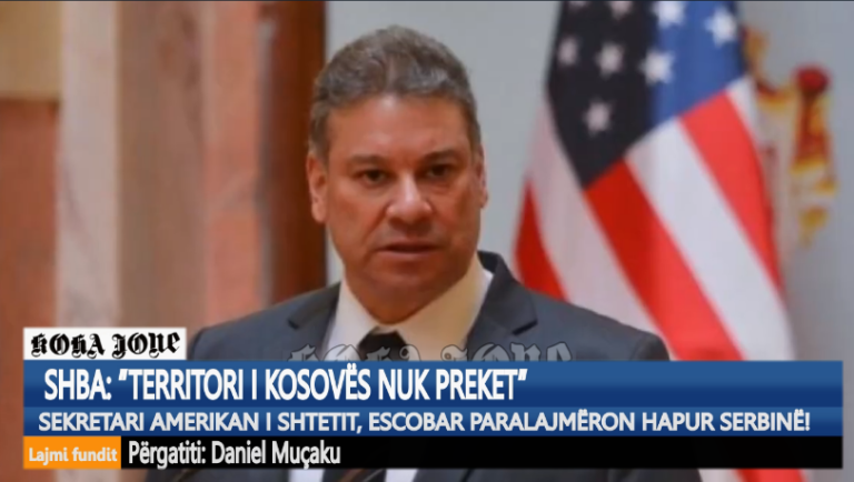 VIDEO/ Sekretari amerikan i shtetit, Escobar paralajmëron Serbinë: Territori i Kosovës nuk preket