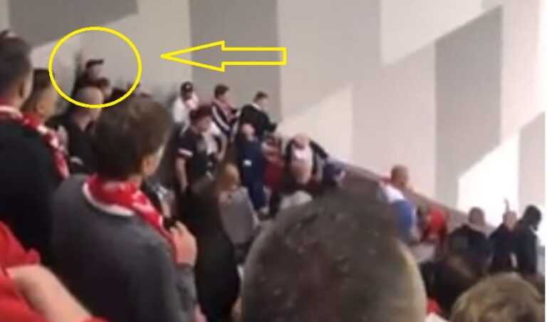 Tifozët polakë rrezikuan jetën e shqiptarëve, ja momentet kur hedhin shishe nga tribuna lart (VIDEO)