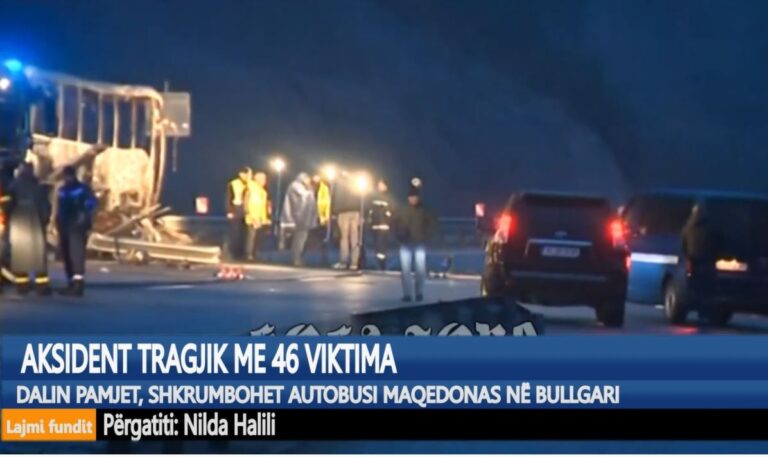Aksident tragjik me 46 viktima /Dalin pamjet, shkrumbohet autobusi maqedonas në Bullgari