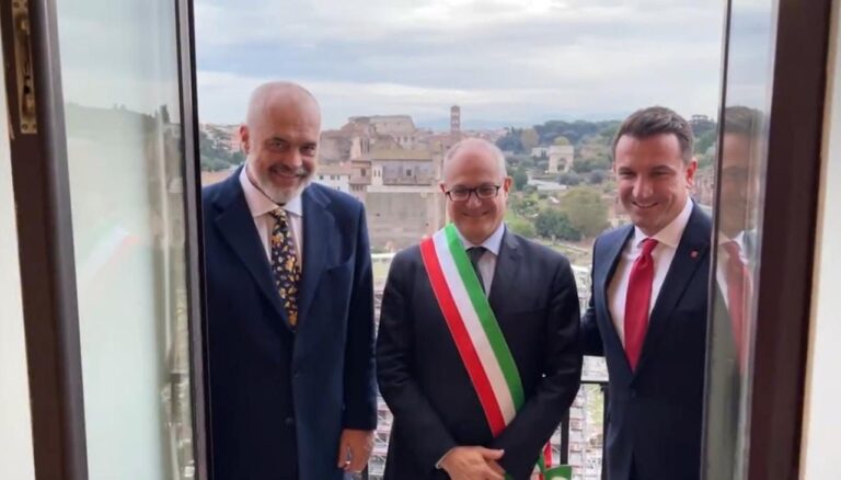 Rama dhe Veliaj takojnë kryebashkiakun e ri të Romës. Gualtieri: Roma e gatshme për të bashkëpunuar ngushtësisht me Tiranën