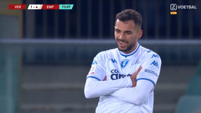 Nedim Bajrami shënon gol spektakolar për Empolin në Kupë (VIDEO)