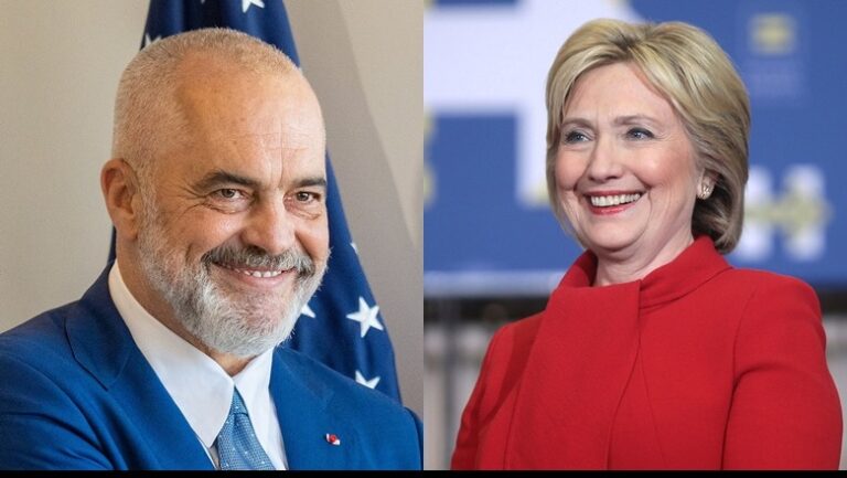 Hillary Clinton fton Edi Ramën në New York