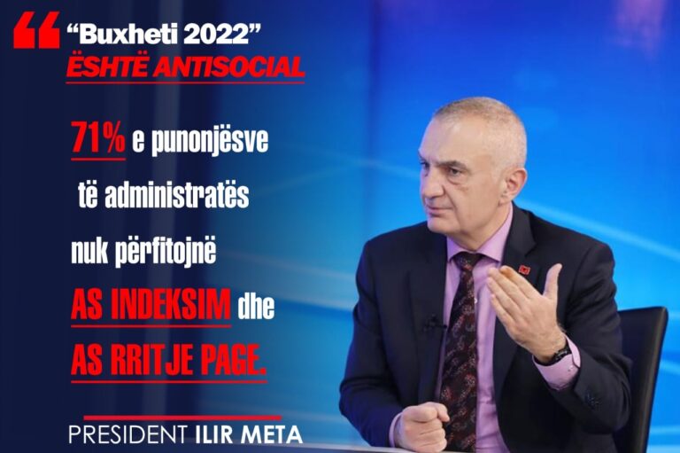 Presidenti Meta: 71% e punonjësve të administratës nuk përfitojnë as indeksim dhe as rritje page