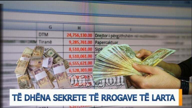 Të dhëna sekrete të rrogave të larta!