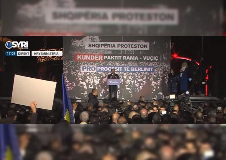Protesta e Berishës ”pushton” mediat serbe