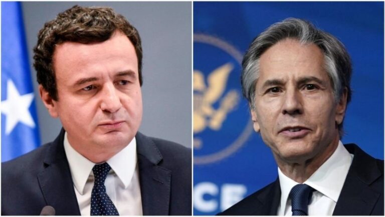 Sekretari amerikan Blinken: E dënojmë ashpër aksionin e qeverisë, Kurti të ndalojë masat e dhunshme
