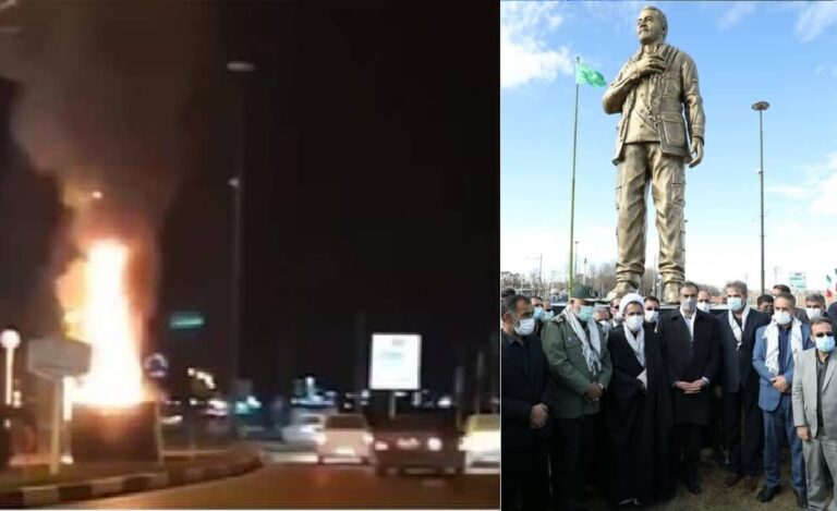 Iran/ Digjet statuja e Qassem Soleimani në Shahrekord disa orë pas vendosjes