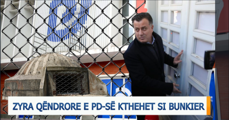 Zyra qëndrore e PD-së kthehet si bunkier!