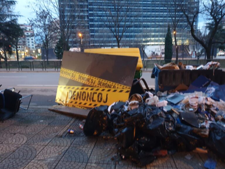 FOTOT/ Ndotje dhe plehra të hedhura në trotuar, shembulli që na vjen nga partia që pretendon të qeverisë vendin