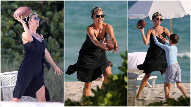 Elegante kur luan futboll amerikan, Ivanka Trump tërheq vëmendjen në plazh