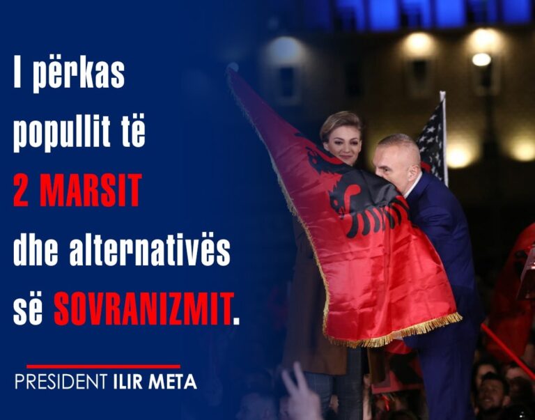 Presidenti Meta: I përkas popullit të “2 marsit” dhe alternativës së sovranizmit