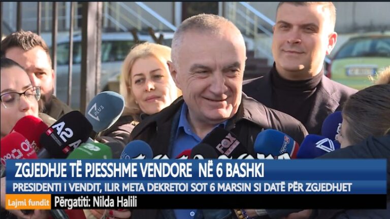 Presidenti i vendit, Ilir Meta dekretoi sot 6 marsin si datë për zgjedhjet e pjesshme vendore