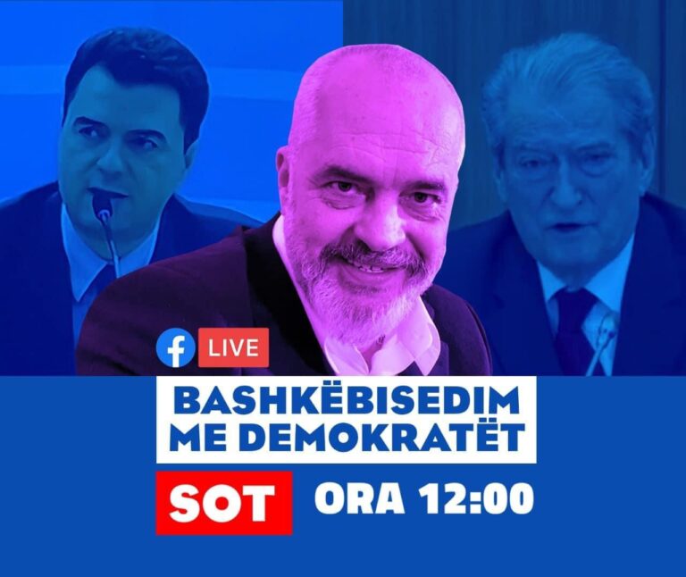 Trazirat në PD/Sot në orën 12:00 Edi Rama lajmëron se do të bashkëbisedojë me demokratët