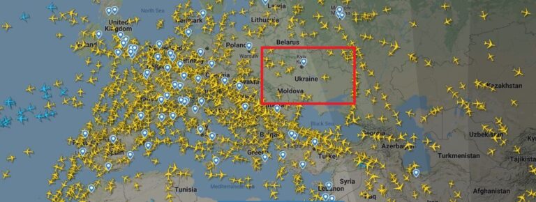 Frikë për luftë? Hapësira ajrore e Ukrainës pothuajse bosh
