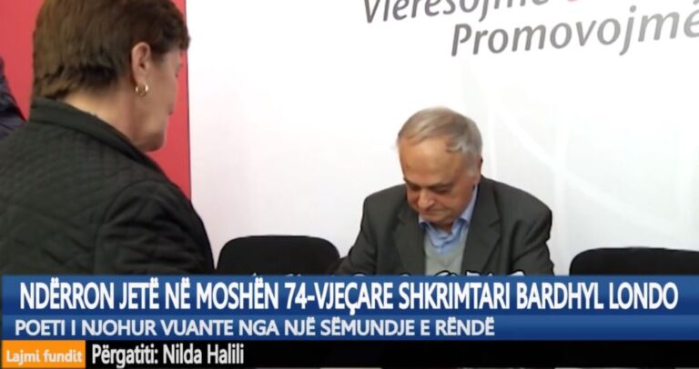 Kronikë/Ndërron jetë në moshën 74-vjeçare shkrimtari dhe poeti i njohur, Bardhyl Londo
