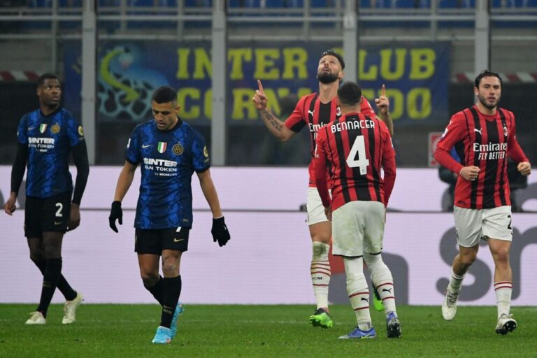 Super Giroud, Milani fitore spektakolare me përmbysje ndaj Interit në derbi (VIDEO)