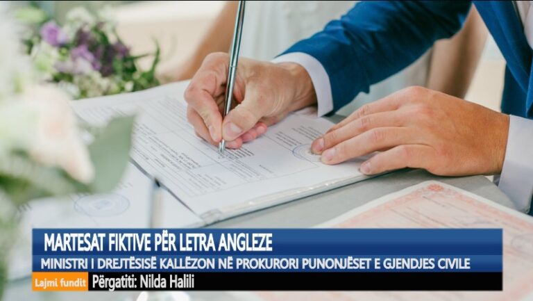 Kronikë/ Martesat fiktive për letra angleze. Ministri kallëzon në prokurori punonjëset e gjendjes civile