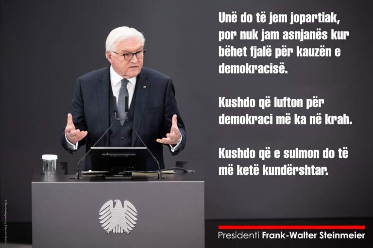 Meta ndan mesazhin e Presidentit gjerman: Kushdo që sulmon demokracinë, do të më ketë kundërshtar
