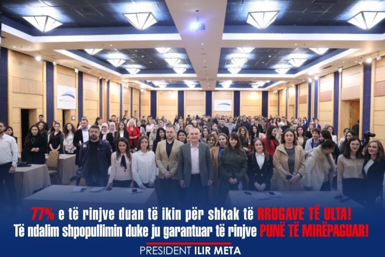 Presidenti Meta në mesin e të rinjëve: 77% prej tyre duan që të ikin nga vendi për shkak të rrogave të ulëta