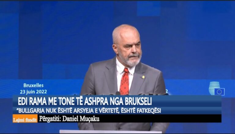 Kronikë/Edi Rama me tone të ashpra nga Brukseli: Bullgaria nuk është arsyeja e vërtetë