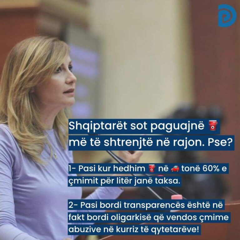 Jorida Tabaku: Ja dy arsyet përse qytetarët shqiptarë paguajnë çmimin më të shtrenjtë të naftës në rajon