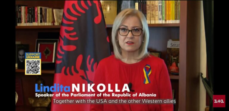 Lindita Nikolla video-mesazh për popullin ukrainas: Uroj që lufta të fitohet sa më shpejt