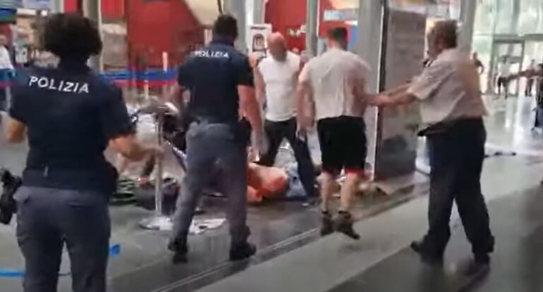 Kaos total, shqiptarët sherr masiv në aeroportin e Perugias, Itali (VIDEO)