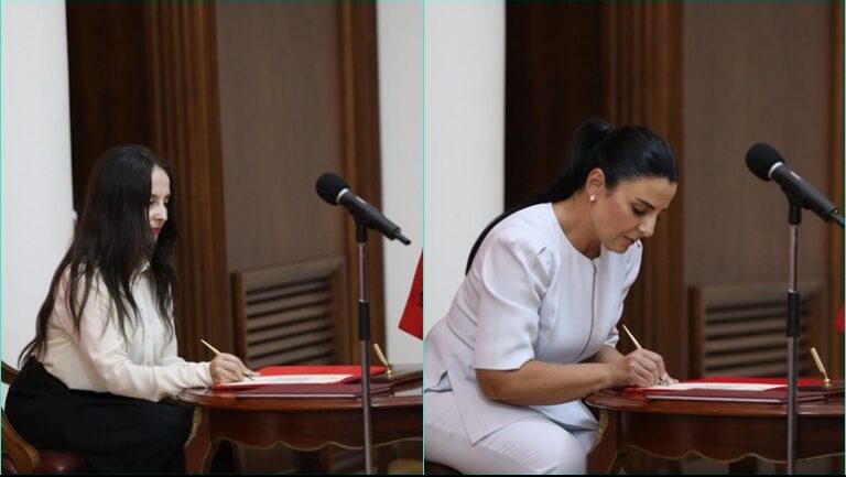 Belinda Balluku dhe Majlinda Dhuka, betohen te Presidenti